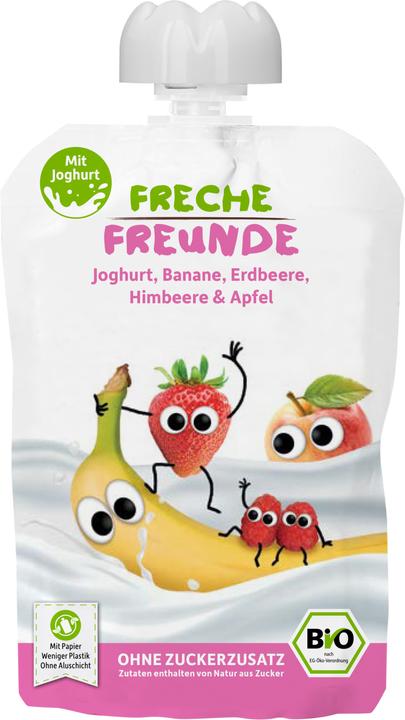 Freche Freunde Quetschmus Joghurt Erdbeer & Himbeere (100 g)