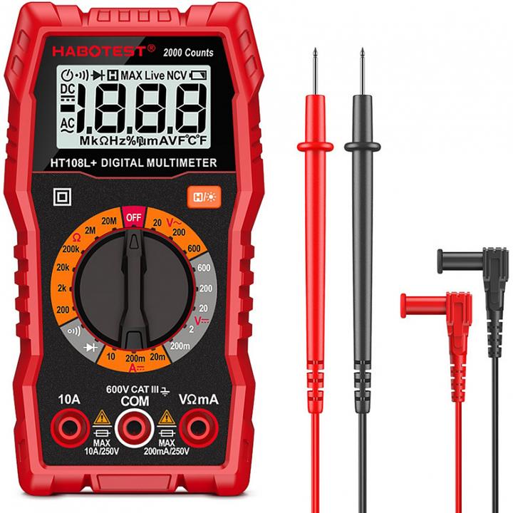Image du produit Habotest HT108L Multimètre numérique universel (CAT III 600V)