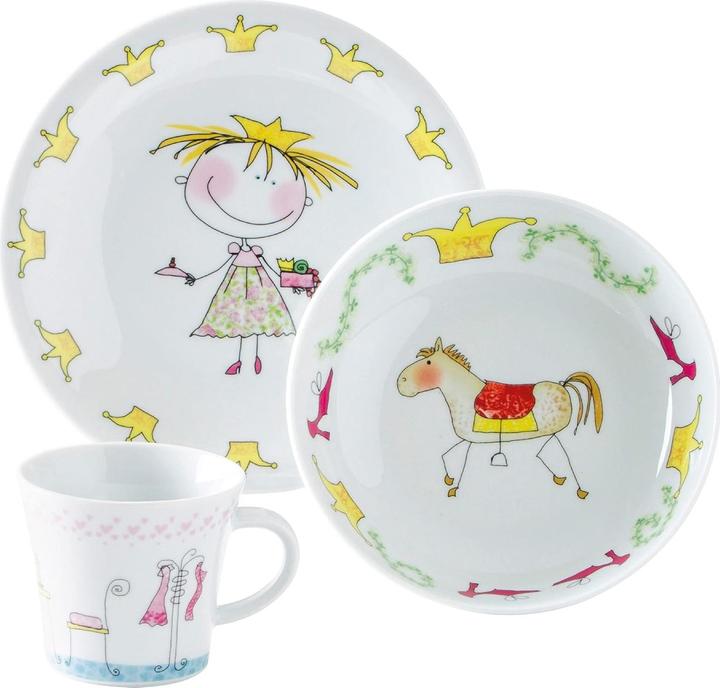 Image du produit Kahla Vaisselle en porcelaine 3 pièces pour enfants Princesse de conte de fées