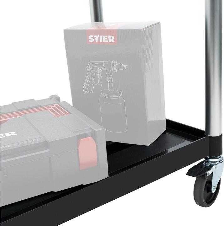 Immagine prodotto Stier Carrello di servizio con 2 ripiani lungh.xlargh.xalt. 860x480x930 mm