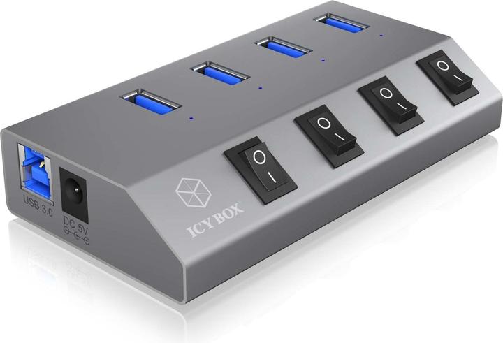 Icy Box 4 IB-HUB1405C Hub USB 3.0 (USB-B, 4 Ports)