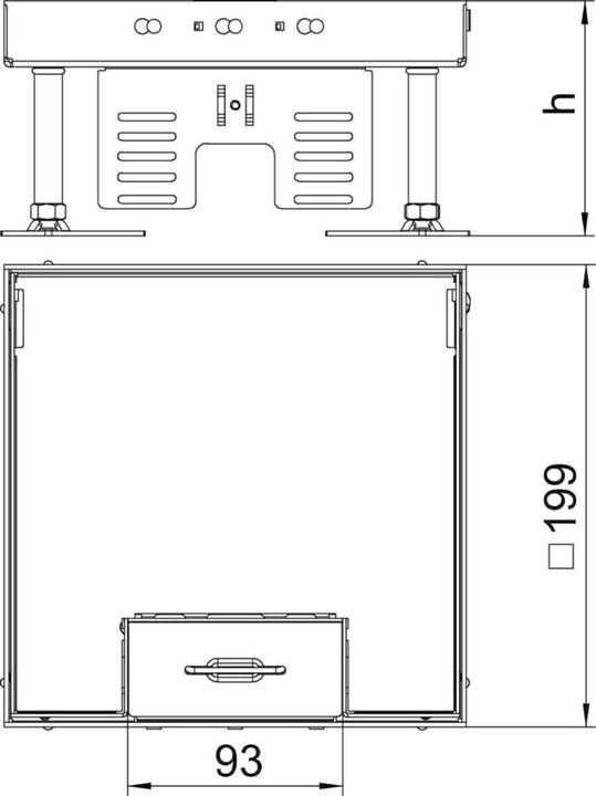 Immagine prodotto OBO Bettermann OBO RKSN2 4 VS 20 Cassetta quadrata con cavo di uscita 200 (Set)