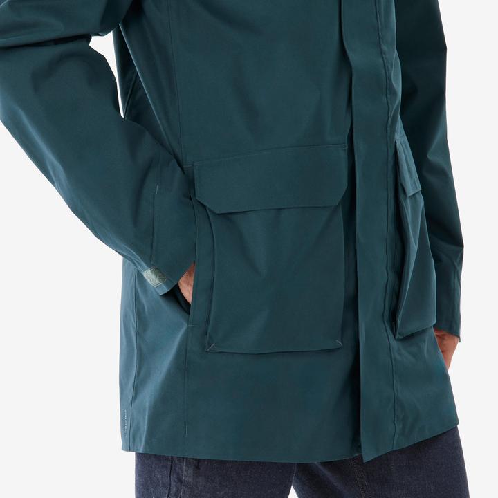 Actual product image Quechua Men's long hiking jacket - NH500 green (S)