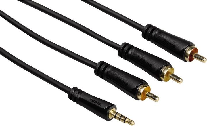 Produktbild Hama Klinken-Cinch-Kabel (3 m, 3.5mm Klinke (AUX), Cinch)