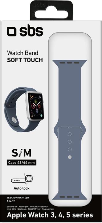Immagine prodotto SBS Cinturino taglia S/M per Apple Watch Series 3/4/5/6/7/SE 44mm blu (44 mm, Silicone)