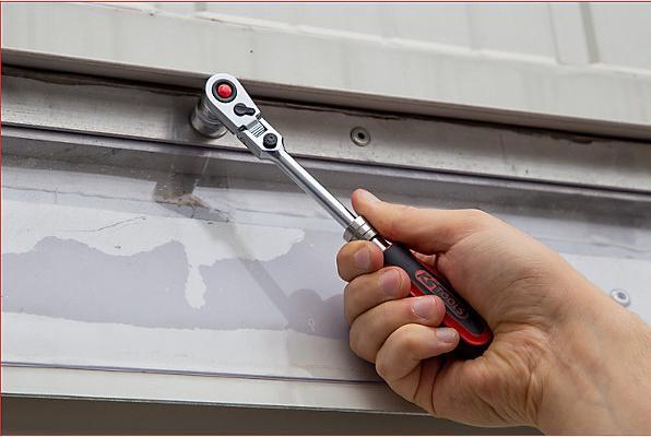 Image du produit KS Tools Cliquet réversible inclinable télescopique 1/4" SlimPOWER, 72 dents, longueur (1/4")