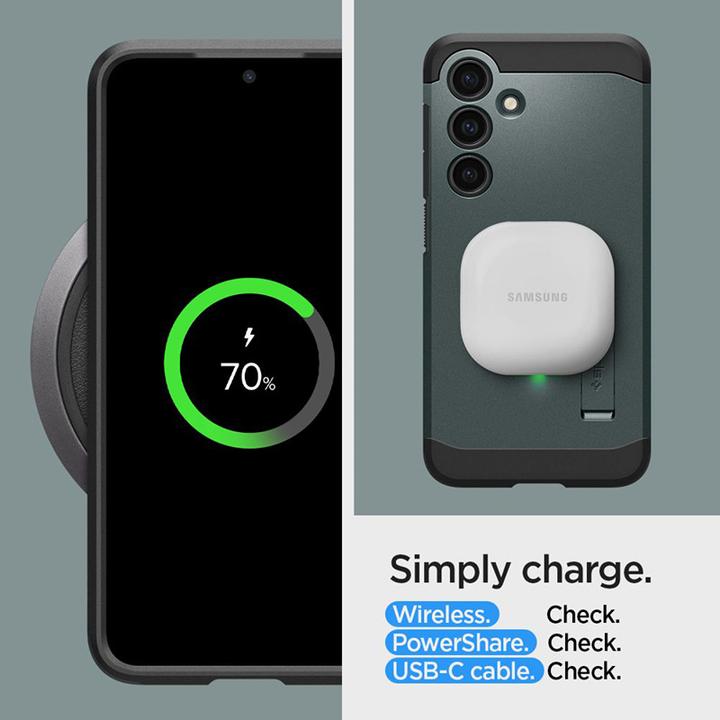 Produktbild Spigen Tough Armor Sam S24 S921 zielony/abyss green ACS07357 (Samsung Galaxy S24)