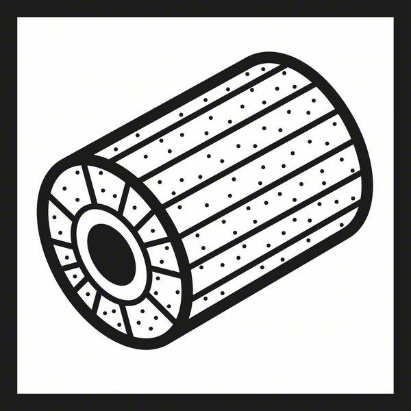 Immagine prodotto Bosch Professional Zubehör Rullo abrasivo in vello per satinatori, 19 mm, ruvido, 100 mm (Grossolano)