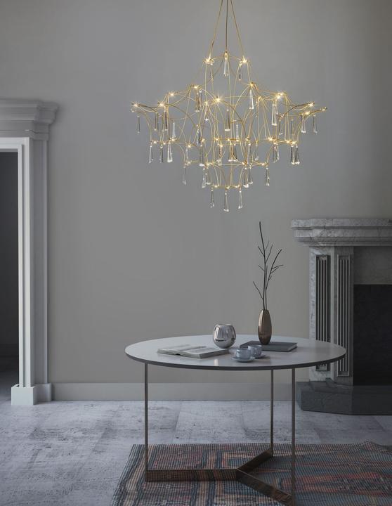 Actual product image Nova Luce GORO LED pendant light gold 20W warm white 160x80cm 9116820