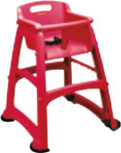 Actual product image Rubbermaid Baby Chair Sturdy Chair Red High Chair with Safety Belt (Highchair)