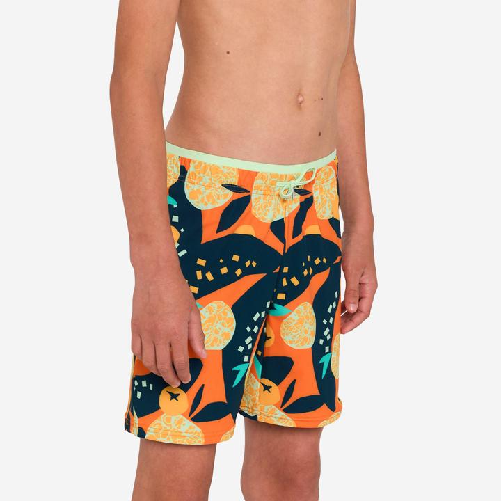 Produktbild Nabaiji Schwimmshorts Jungen lang - 100 Hotu orange (8, 9, 10)