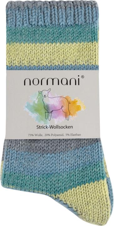 Immagine prodotto Normani 2 Paar Gestrickte Wollsocken Bunt-geringelt (Confezione da 2, 39 - 42)