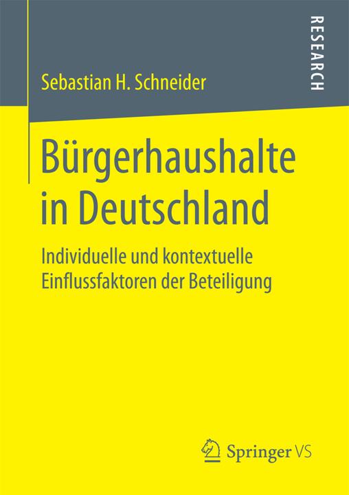 Produktbild Bürgerhaushalte in Deutschland (Sebastian H. Schneider, 2017)