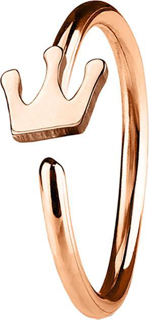 Star Piercing Micro Piercing Ring mit Krone rosegold (Chirurgenstahl 316L, ohne Messing)