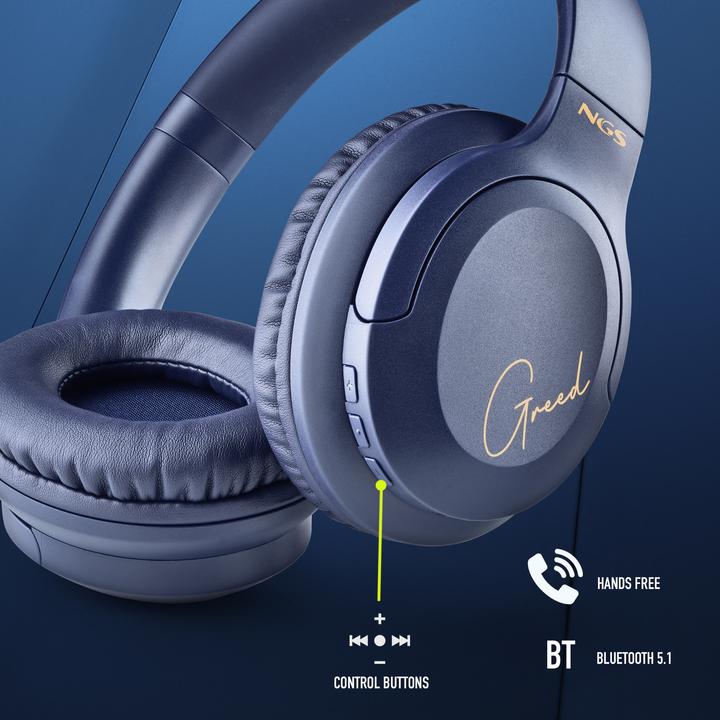 Actual product image NGS Artica greed blue (40 h, Cable, Wireless)