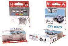 Produktbild Dymo D1 Schriftband 43610 6mmx7.0m schwarz->transp. (0.60 cm, Schwarz, Transparent)