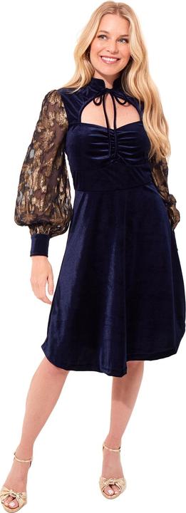 Produktbild Joe Browns Contrast Embroidered Sleeve Velour Dress (38)