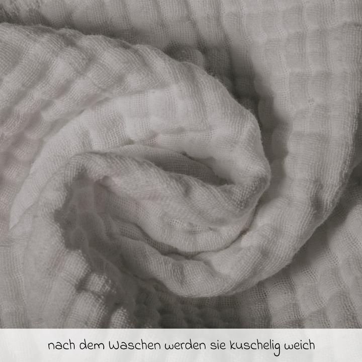 Actual product image Makian Muslin nappies & muslin cloths Muslin nappy / muslin cloth 10 pack 80 x 80 cm - Grey (80 cm, 80 cm)