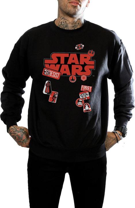 Actual product image Star Wars Mens The Last Jedi Badges Sweatshirt (XXL)