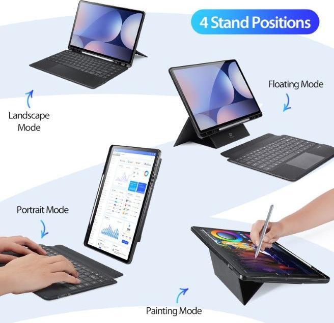 Actual product image Dux Ducis DK Series Keyboard Case (US, Galaxy Tab S9 Ultra, Galaxy Tab S10 Ultra, Galaxy Tab S8 Ultra)