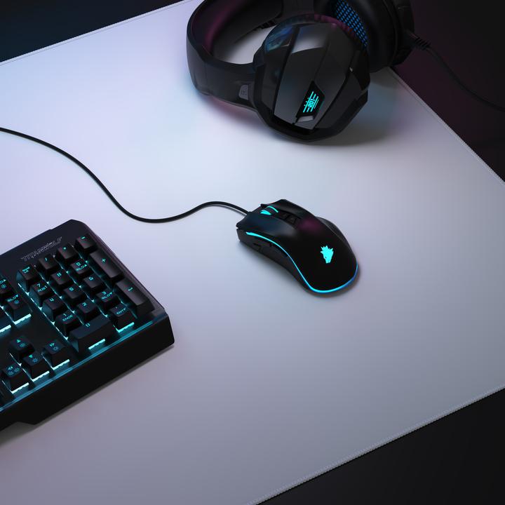 Actual product image Titanwolf Gaming mouse pad, XXXL Speed mouse mat 1200 x 600 mm, speed & precision, white (3XL)
