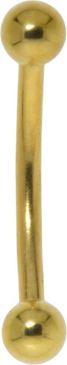 Produktbild Bijouteria Augenbrauenpiercing (Chirurgenstahl 316L, Gold-Beschichtung (vergoldet))