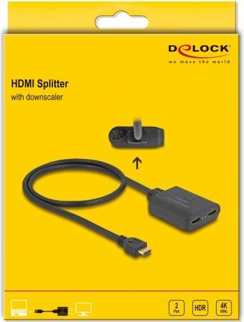 Image du produit Delock Splitter HDMI 1 x HDMI in vers 2 x