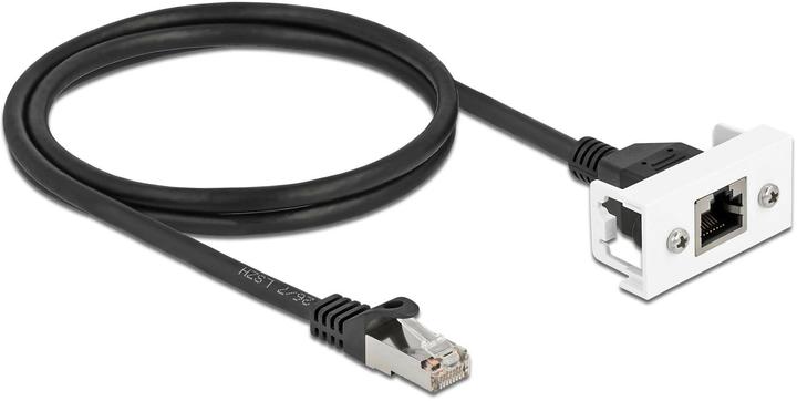 Delock Cavo di estensione di rete per Easy 45 modulo S/FTP RJ45 maschio a RJ45 femmina Cat.6A 1 m nero (S/FTP, CAT6a, 1 m)