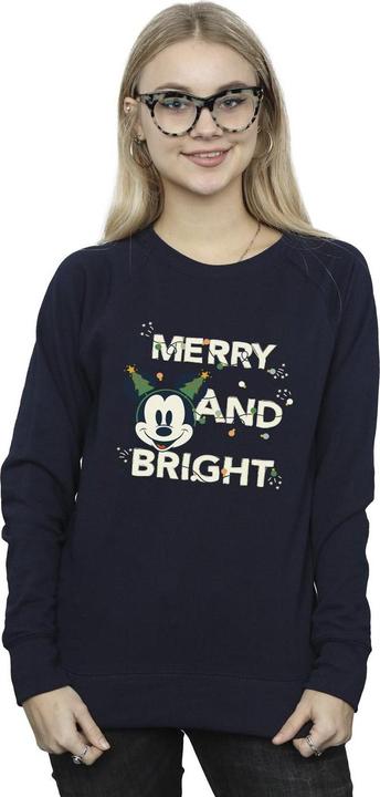 Actual product image Disney Womens/Ladies Mickey Mouse Merry & Bright Sweatshirt (L)