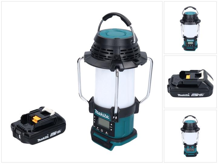 Produktbild Makita DMR 055 A1 Akku Radio 18 V FM mit Laterne 360° Taschenlampe + 1x Akku 2,0 Ah - ohne (AM, FM)