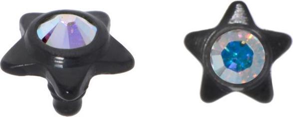 Produktbild Bijouteria Dermal-Anchor Aufsatz (Kristall, PVD Beschichtung (schwarz), Titan)