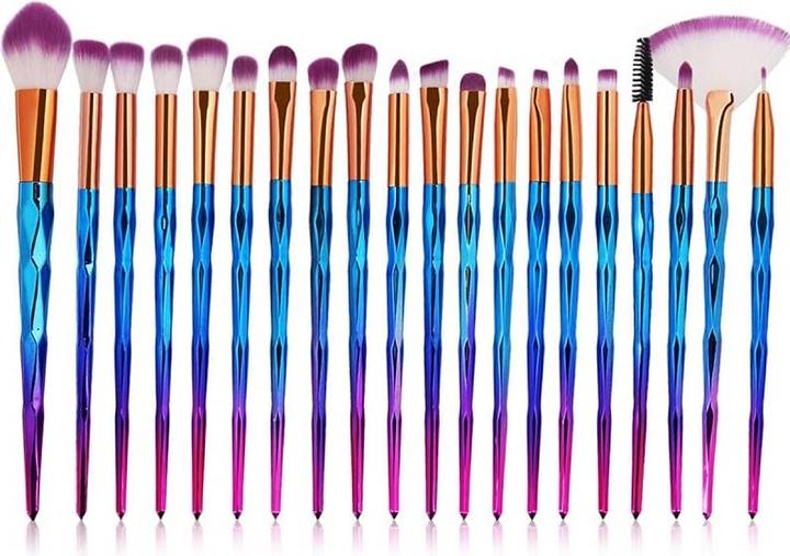 JTI Make-up-Pinsel-Set 20-teilig - Rosé und Ombre (Set)