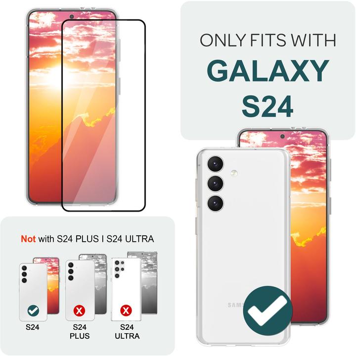 Produktbild Nalia 2x Schutzglas & 1x Applikator (2 Stück, Samsung Galaxy S24)