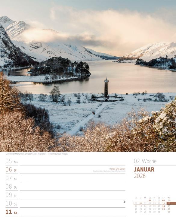 Actual product image Schottland - Zwischen Highlands und Hebriden - Wochenplaner Kalender 2026 (25 x 33 cm, Hardcover, German)