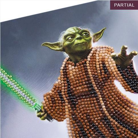 Produktbild Craft Buddy Yoda, Karte 18x18cm Crystal Art