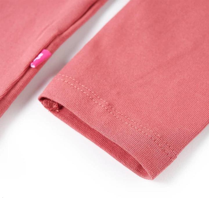 Actual product image VidaXL Children's long-sleeved shirt dusky pink 92,Material: 95 % cotton. 5 (92)