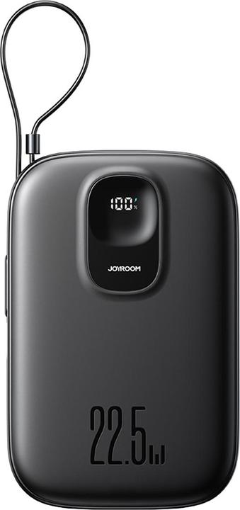 Image du produit Joyroom JR-PBF18 22.5W 10000mAh Powerbank with Built-in Lightning Cable + USB-C Cable 0.25 cm - Blac (10000 mAh, 22.50 W)
