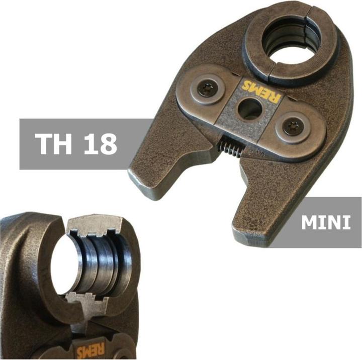 Produktbild Rems Presszange mini TH 18 (mit 2 schwenkbaren Monoblock-Pressbacken, kompakte Bauform) 578356 (130 mm)