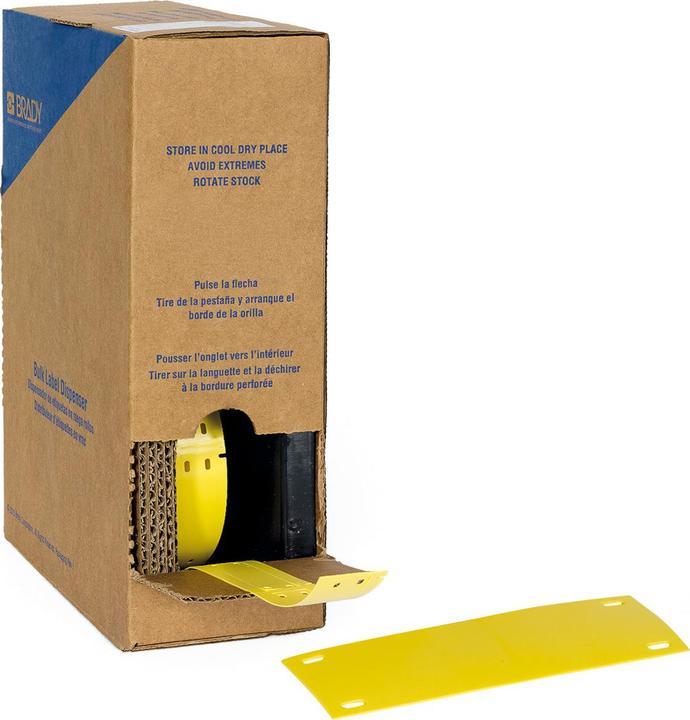 Actual product image Brady BM-25x75-348-YL, cable tag for transport, polyolefin, yellow, matt, 25.00 x 75.00 mm