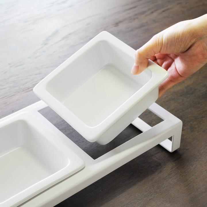 Produktbild Yamazaki Futternäpfe (2er-Set) mit Ständer TOWER