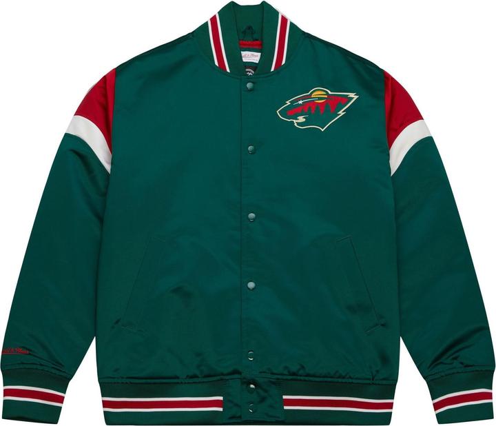 Actual product image Mitchell & Ness M&N Heavyweight Satin Jacket NHL Minnesota Wild - XL (XL)