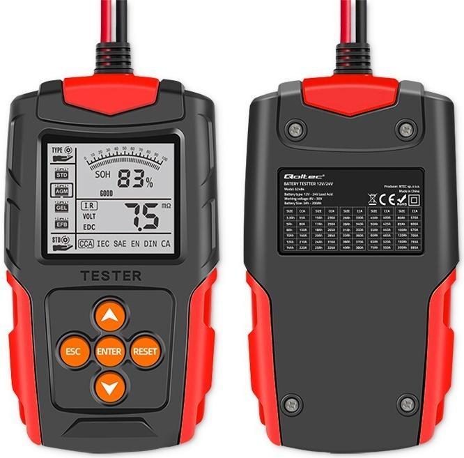 Actual product image Qoltec LCD-Digital-Batterietester