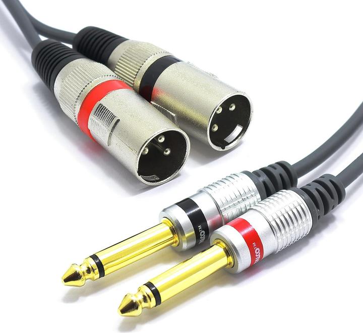 Immagine prodotto Vitalco 2x XLR auf 2x 6.3mm Klinke Audio Adapterkabel (3 m)