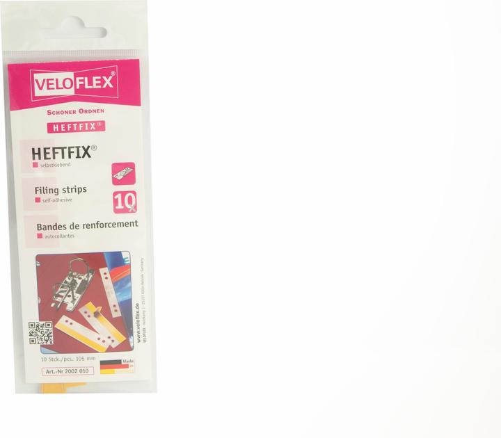 Image du produit Veloflex Bande d'agrafes Heftfix®, autocollante transparente, longueur : 105 mm, espacement des trous : 60