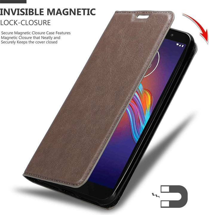Immagine prodotto Cadorabo Copertina magnetica invisibile del libro (Motorola Moto E6 Play)
