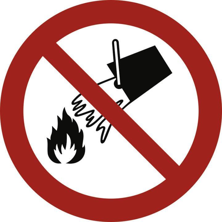 Actual product image Moravia Prohibition sign Do not extinguish with water Foil, Ø 400 mm