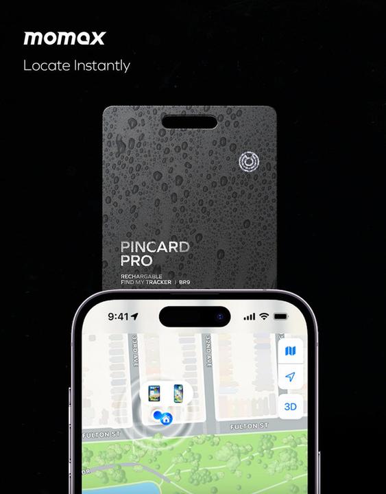 Image du produit Momax PinCard Pro Rechargeable Find My Tracker