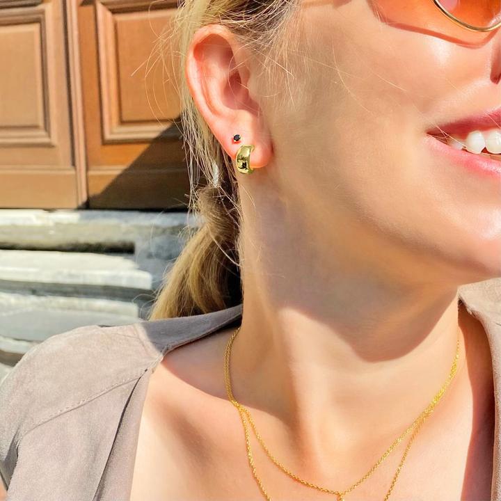 Immagine prodotto Candy Creoles Puro M, argento 925, placcato oro (Placcato oro 18k, Argento 925)