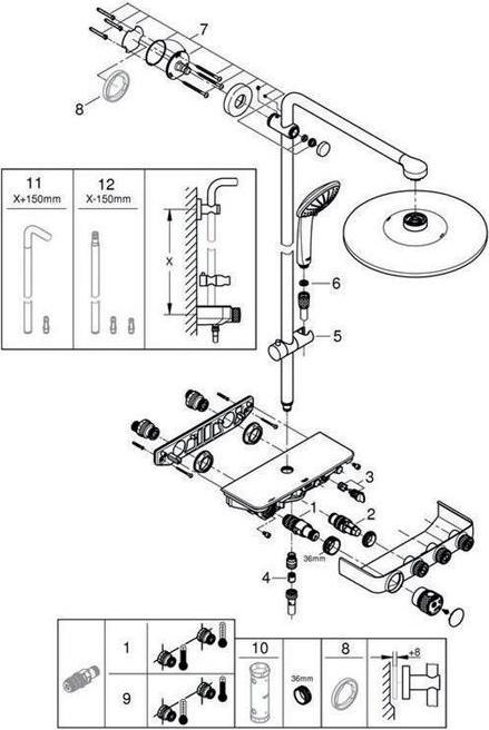Productafbeelding Grohe Euphoria SmartControl System 310 Duo douchesysteem