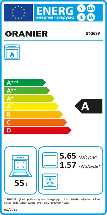 Etichetta energetica Oranier Cucina in piedi